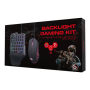 Gembird , 2-in-1 backlight USB gaming desktop kit , GGS-IVAR-TWIN , Keyboard and Mouse Set , Wired , Mouse included , US , Black , g