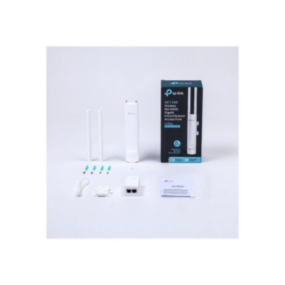 TP-LINK , AC1200 Wireless MU-MIMO Gigabit Indoor/Outdoor Access Point , EAP225 , 802.11ac , 2.4 GHz/5 GHz , 867+300 Mbit/s , Ethernet LAN (RJ-45) ports 1 , MU-MiMO Yes , PoE in , Antenna type 2xExternal