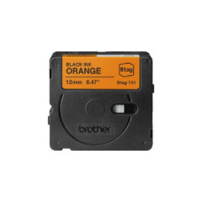 Brother BTAG-T31 , Black on Orange , Btag