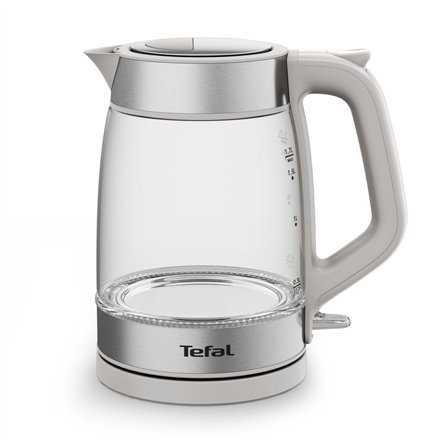 TEFAL Kettle , KI605B30 , 2200 W , Electric , 1.7 L , Glass , 360° rotational base , Grey