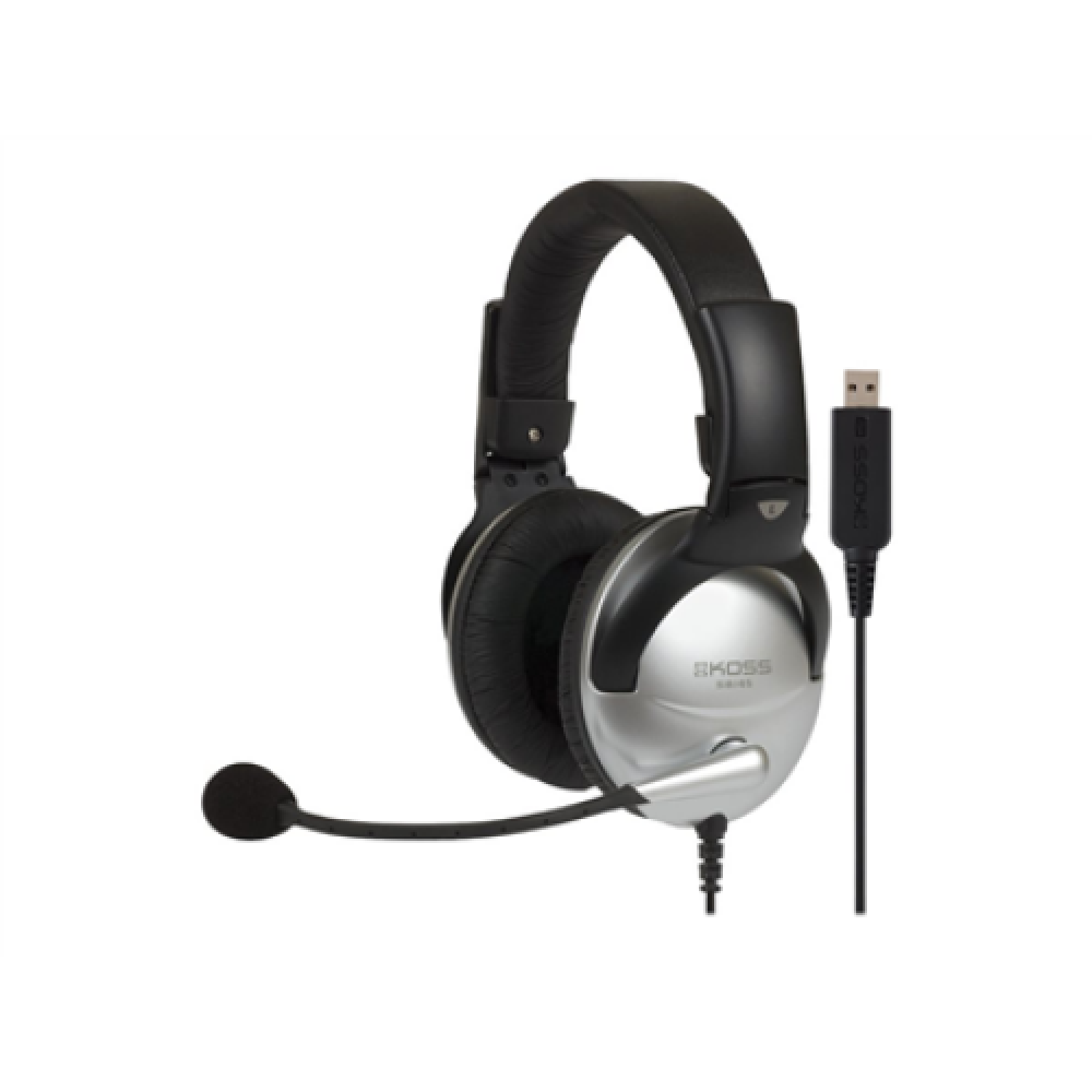 Koss , Gaming headphones , SB45 USB , Wired , On-Ear , Microphone , Noise canceling , Silver/Black