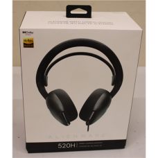 SALE OUT. Dell Alienware Wired Gaming Headset - AW520H (Dark Side of the Moon) , Dell Alienware Wired Gaming Headset , AW520H , Wired , Over-Ear , USED, SCRATCHES, CABLE PROTECTION DAMAGED , Noise canceling