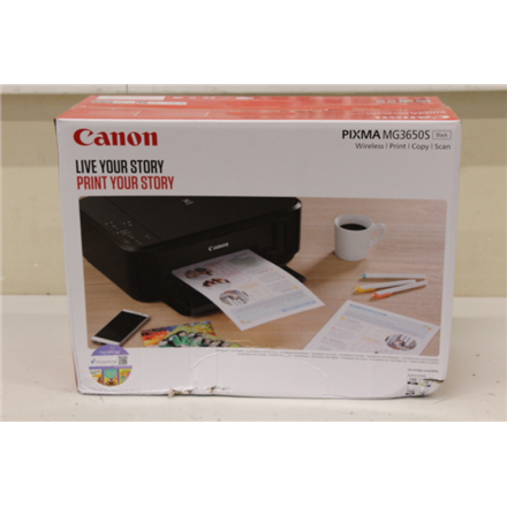 Canon Multifunctional printer , PIXMA MG3650S , Inkjet , Colour , All-in-One , A4 , Wi-Fi , Black , DAMAGED PACKAGING