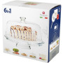 Dome Palladium Cake Stand , Serving set 6 in 1 , Borgonovo