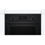 Bosch Oven , HBF133BA1 , 66 L , Electric , EcoClean , Knobs , Height 59.5 cm , Width 59.4 cm , Black