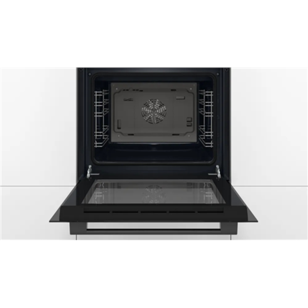 Bosch Oven , HBF133BA1 , 66 L , Electric , EcoClean , Knobs , Height 59.5 cm , Width 59.4 cm , Black