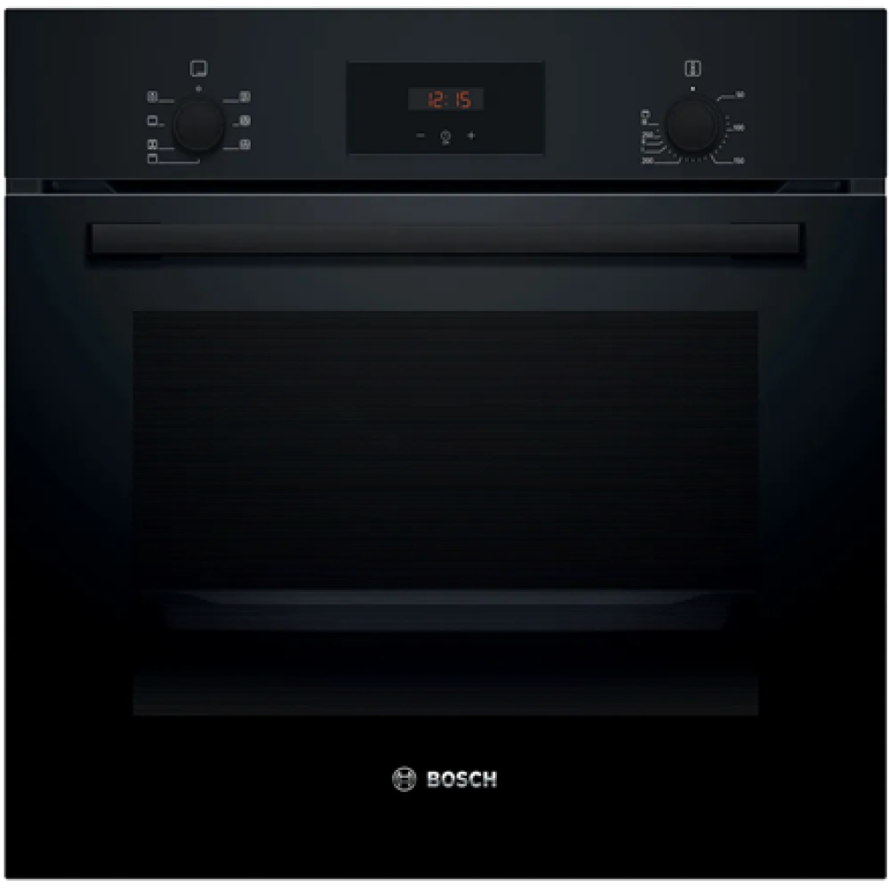 Bosch Oven , HBF133BA1 , 66 L , Electric , EcoClean , Knobs , Height 59.5 cm , Width 59.4 cm , Black