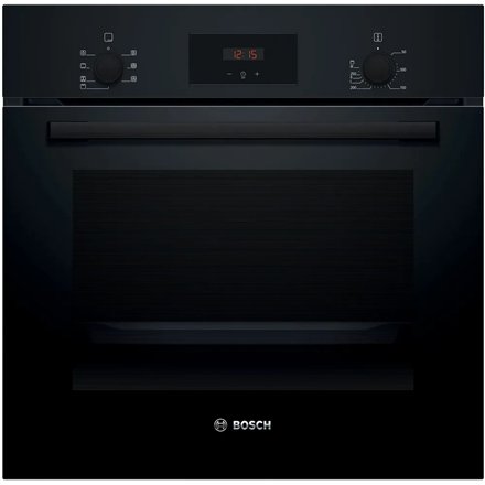 Bosch Oven , HBF133BA1 , 66 L , Electric , EcoClean , Knobs , Height 59.5 cm , Width 59.4 cm , Black