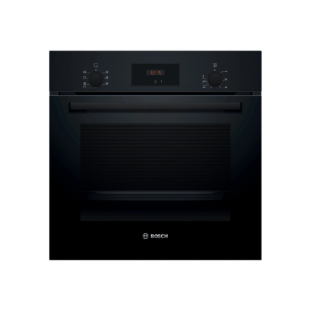 Bosch Oven , HBF133BA1 , 66 L , Electric , EcoClean , Knobs , Height 59.5 cm , Width 59.4 cm , Black