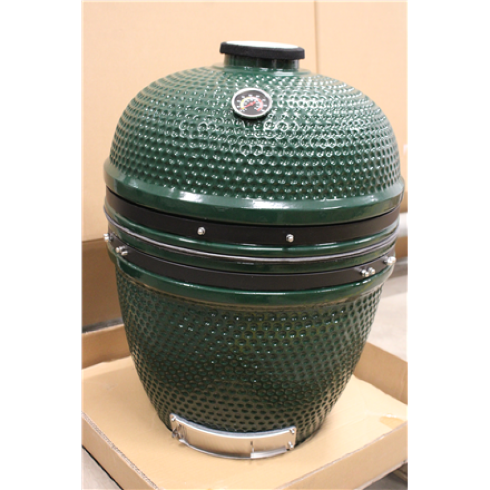 SALE OUT. TunaBone 21 Grill, Green,DAMAGED PACKAGING, SCRATCHES ON THE BACK SIDE OF THE SHELF, BENT HOLDER , TunaBone , Kamado classic 21 grill , Size M , Green , DEMO