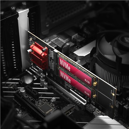 AXAGON PCIe 2x NVMe M.2 Controller , PCEM2-ND