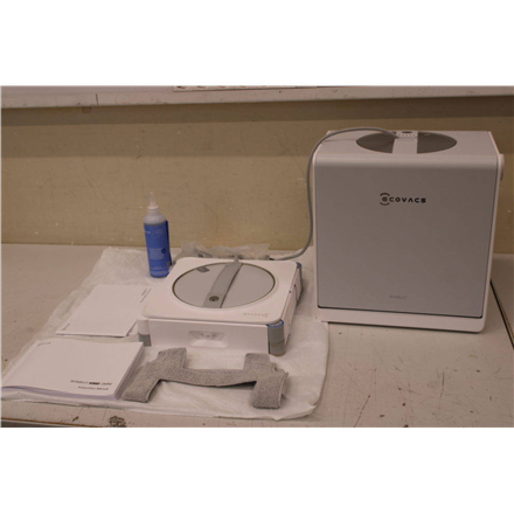 SALE OUT. Ecovacs WINBOT W2S OMNI Window cleaning robot, White/Silver , Ecovacs Window Cleaning Robot , WINBOT W2S OMNI , Corded , 8000 Pa , White , USED, DIRTY