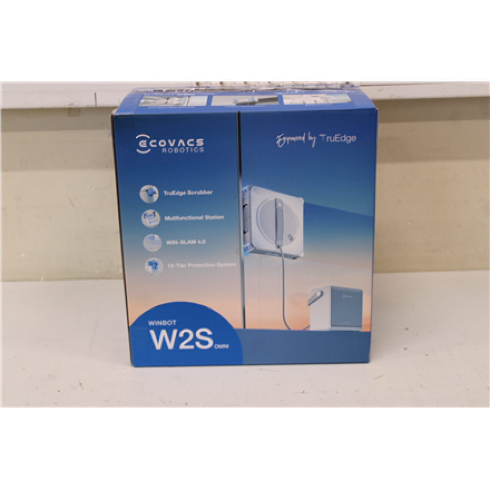 SALE OUT. Ecovacs WINBOT W2S OMNI Window cleaning robot, White/Silver , Ecovacs Window Cleaning Robot , WINBOT W2S OMNI , Corded , 8000 Pa , White , USED, DIRTY