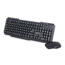 Gembird Desktop Set KBS-WM-02 Keyboard and Mouse Set, Wireless, Mouse included, US, US, Numeric keypad, 450 g, USB, Black, Wireless connection