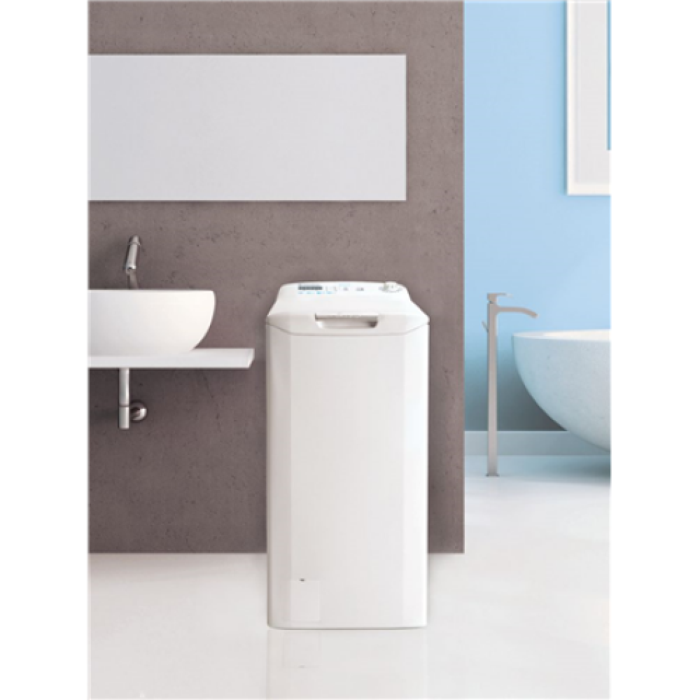 Candy , Washing Machine , CST 26LET/1-S , Energy efficiency class D , Top loading , Washing capacity 6 kg , 1200 RPM , Depth 60 cm , Width 41 cm , Display , LED , Near Field Communication (NFC) , White