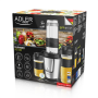 Adler , Blender , AD 4081 , Tabletop , 800 W , Jar material BPA Free Plastic , Jar capacity 0.4 + 0.57 L , Ice crushing , Black/Stainless steel
