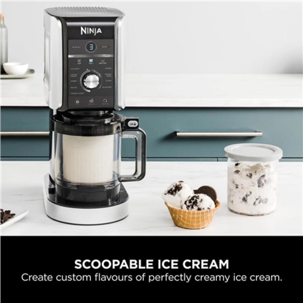 NINJA , Ice Cream Maker , NC502EU Creami Deluxe , Power 800 W , Silver/Black