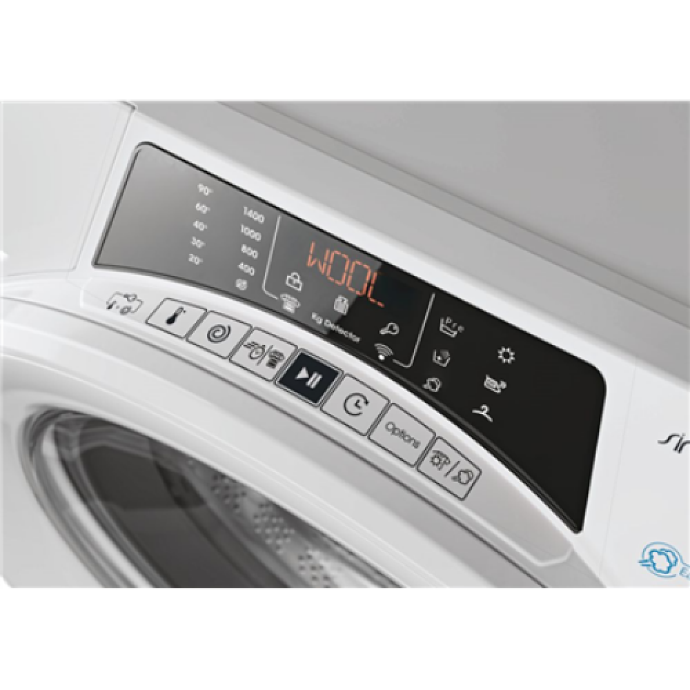 Candy Washing Machine with Dryer ROW 4854DWME/1-S Energy efficiency class A, Front loading, Washing capacity 8 kg, 1400 RPM, Depth 53 cm, Width 60 cm, Display, TFT, Drying system, Drying capacity 5 kg, Wi-Fi, White, Free standing