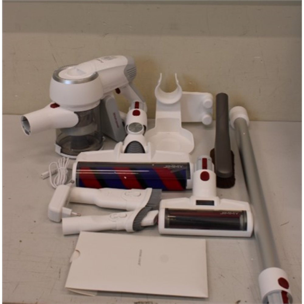 SALE OUT. , Jimmy , Vacuum Cleaner , JV53 , Cordless operating , Handstick and Handheld , 425 W , 21.6 V , Operating time (max) 45 min , Silver , Warranty 24 month(s) , Battery warranty 12 month(s) , USED, DIRTY, MISSING INNER PACKAKING