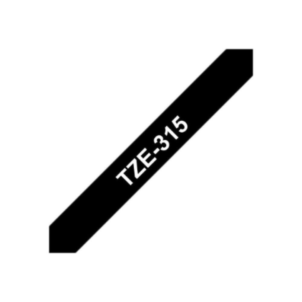 Brother , TZe-315 Laminated tape , White on Black , TZe , 8 m , 0.6 cm