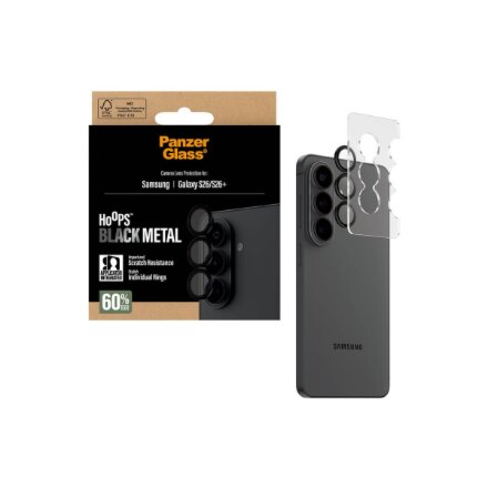 PanzerGlass Hoops Camera Lens Protector Black Samsung New Galaxy S26 , S26 Plus , PanzerGlass