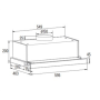 CATA , TFB-5160 BK , Telescopic , Energy efficiency class C , Width 59.5 cm , 300 m³/h , Mechanical control , LED , Black