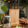 Fiskars Functional Form Bamboo Case for knives 1057553 Plastic Knife 3 pc(s) Dishwasher proof