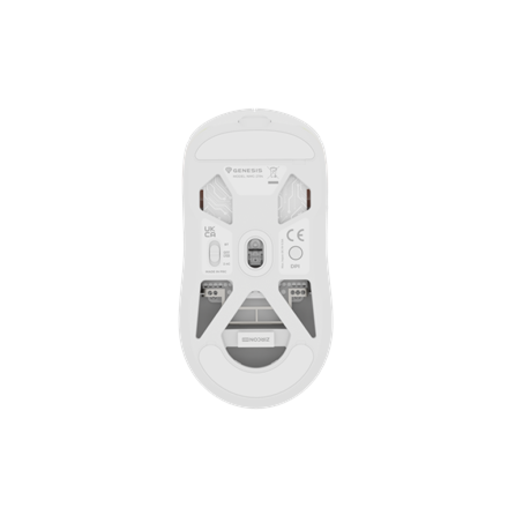 Genesis Zircon 660 PRO , Wireless/Wired , Gaming Mouse , 2.4 GHz, Bluetooth, USB , White