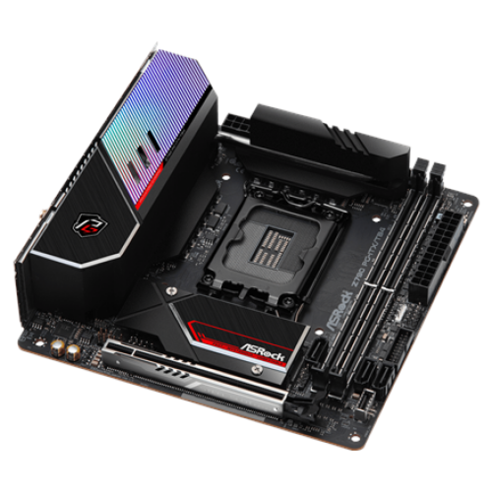 ASRock , Z790 PG-ITX/TB4 , Processor family Intel , Processor socket LGA1700 , DDR5 DIMM , Memory slots 2 , Supported hard disk drive interfaces SATA, M.2 , Number of SATA connectors 3 , Chipset Intel Z790 , Mini-ITX