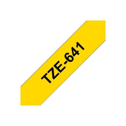 Brother , TZe-641 Laminated Tape , Black On Yellow , TZe , 8 m , 1.8 cm