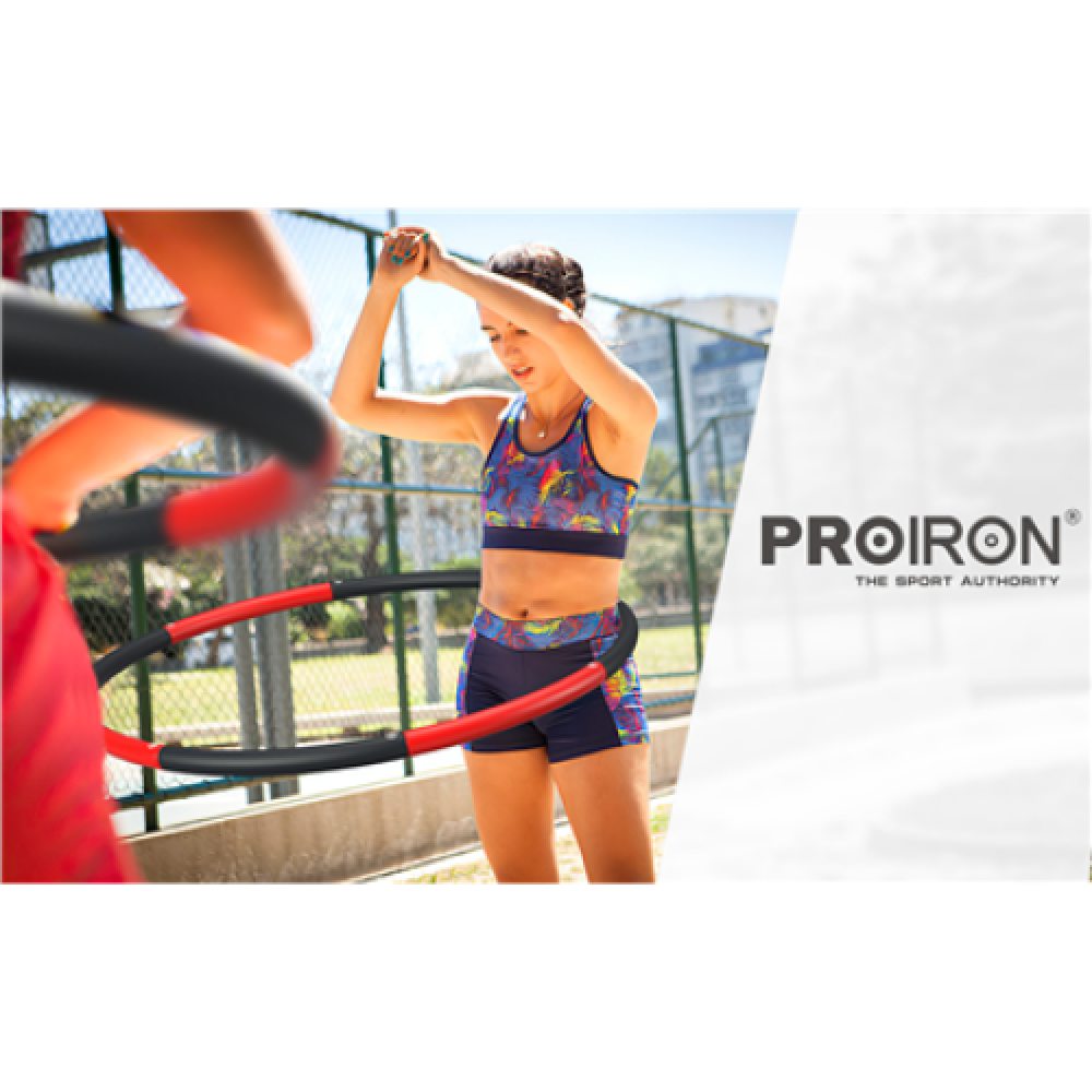 PROIRON Fitness Hula Hoop 73 - 98 cm wide Black/Red