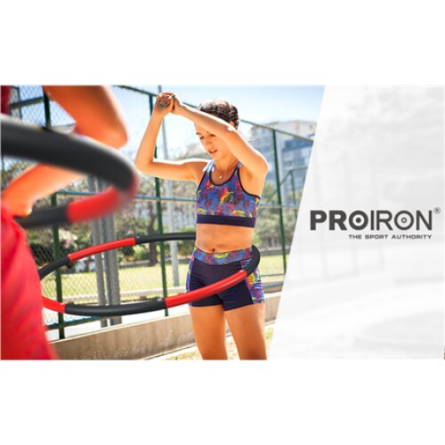 PROIRON Fitness Hula Hoop 73 - 98 cm wide Black/Red