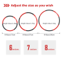 PROIRON Fitness Hula Hoop 73 - 98 cm wide Black/Red