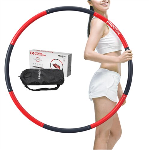 PROIRON Fitness Hula Hoop 73 - 98 cm wide Black/Red