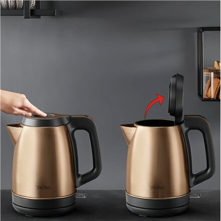 TEFAL Coppertinto Kettle , KI280G10 , Electric , 2400 W , 1.7 L , Stainless steel , 360° rotational base , Copper/Black