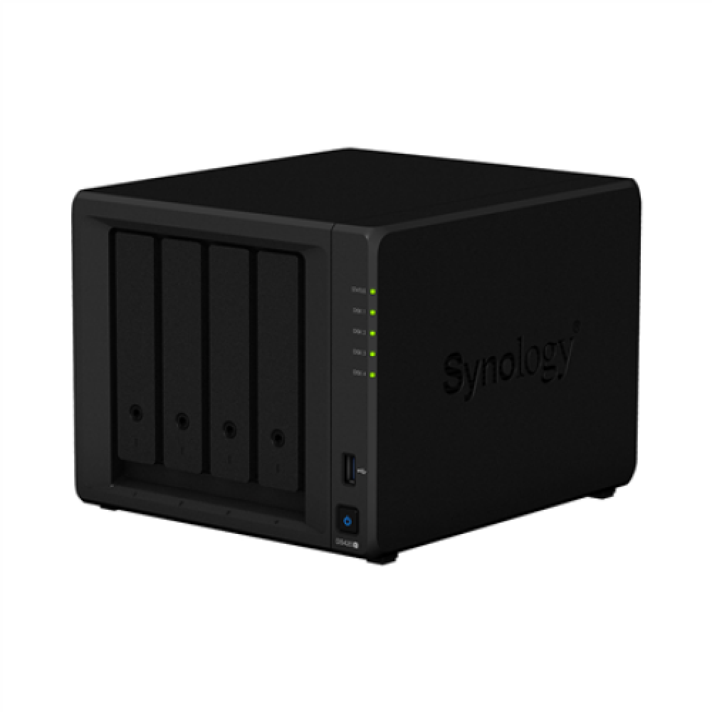 Synology Tower NAS DS420+ up to 4 HDD/SSD Hot-Swap Intel Celeron Intel Celeron Dual Core Processor frequency 2 GHz 2 GB DDR4