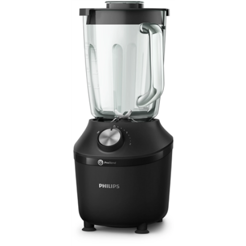 Philips Blender , HR2291/01 3000 Series , Tabletop , 600 W , Jar material Glass , Jar capacity 2 L , Ice crushing , Black