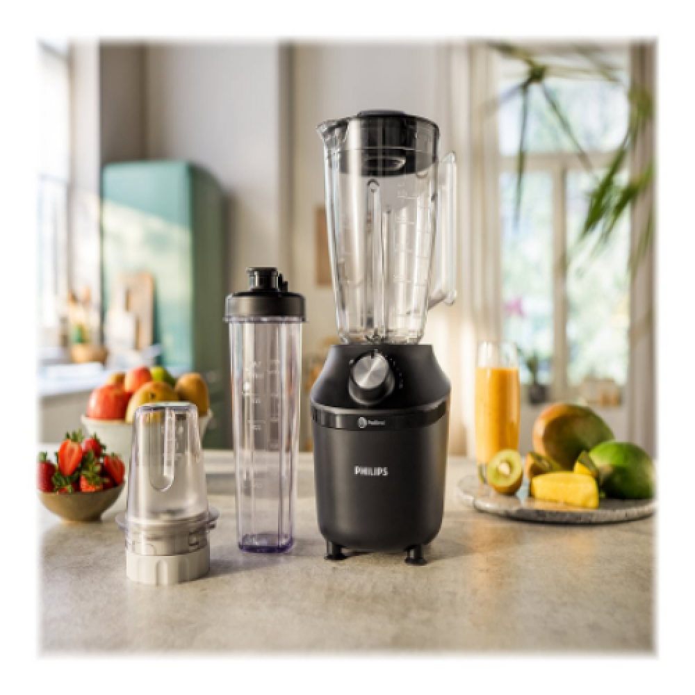 Philips Blender , HR2291/01 3000 Series , Tabletop , 600 W , Jar material Glass , Jar capacity 2 L , Ice crushing , Black