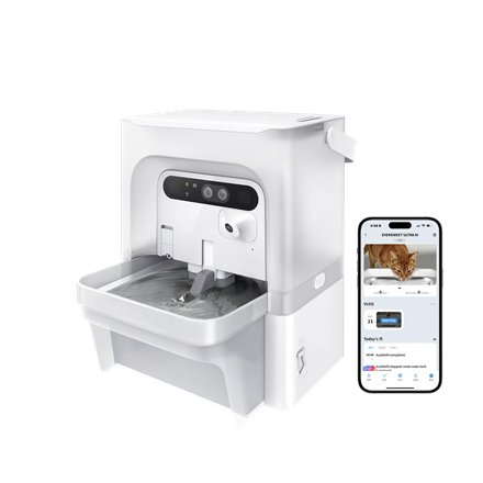 PETKIT Pet Water Fountain with Camera , EverSweet Ultra , Capacity 5 L , Material ABS, 304 Stainless Steel, PP, PPO , White