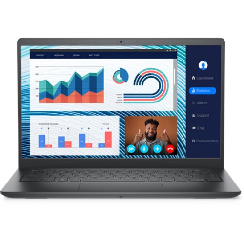 Dell Vostro 14 3420 Black 14 WVA FHD Anti-glare Intel Core i5 i5-1235U 8 GB DDR4 SSD 256 GB Intel UHD Graphics Ubuntu 802.11ac Keyboard language English Keyboard backlit Warranty 36 month(s) Battery warranty 12 month(s)