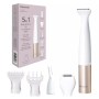 Panasonic 5-in-1 Body and Bikini Trimmer Kit , ES-WM31 , Cordless , Wet & Dry , White/Gold Rose