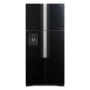 Hitachi , R-W661PRU1 (GBK) , Refrigerator , Energy efficiency class F , Free standing , Side by side , Height 183.5 cm , Fridge net capacity 396 L , Freezer net capacity 144 L , Display , 40 dB , Glass Black