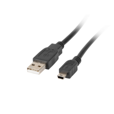 Lanberg Mini USB to USB Type-A 2.0 Cable, 1.8 m , CA-USBK-10CC-0018-BK , Mini USB to USB Type-A