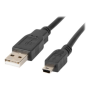 CA-USBK-10CC-0018-BK Lanberg Mini USB to USB Type-A 2.0 Cable, 1.8 m , CA-USBK-10CC-0018-BK , Mini USB to USB Type-A