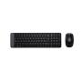 Logitech , Combo Wireless Keyboard and Mouse , MK220 , Keyboard and Mouse , Wireless , Mouse included , US , Black , N/A