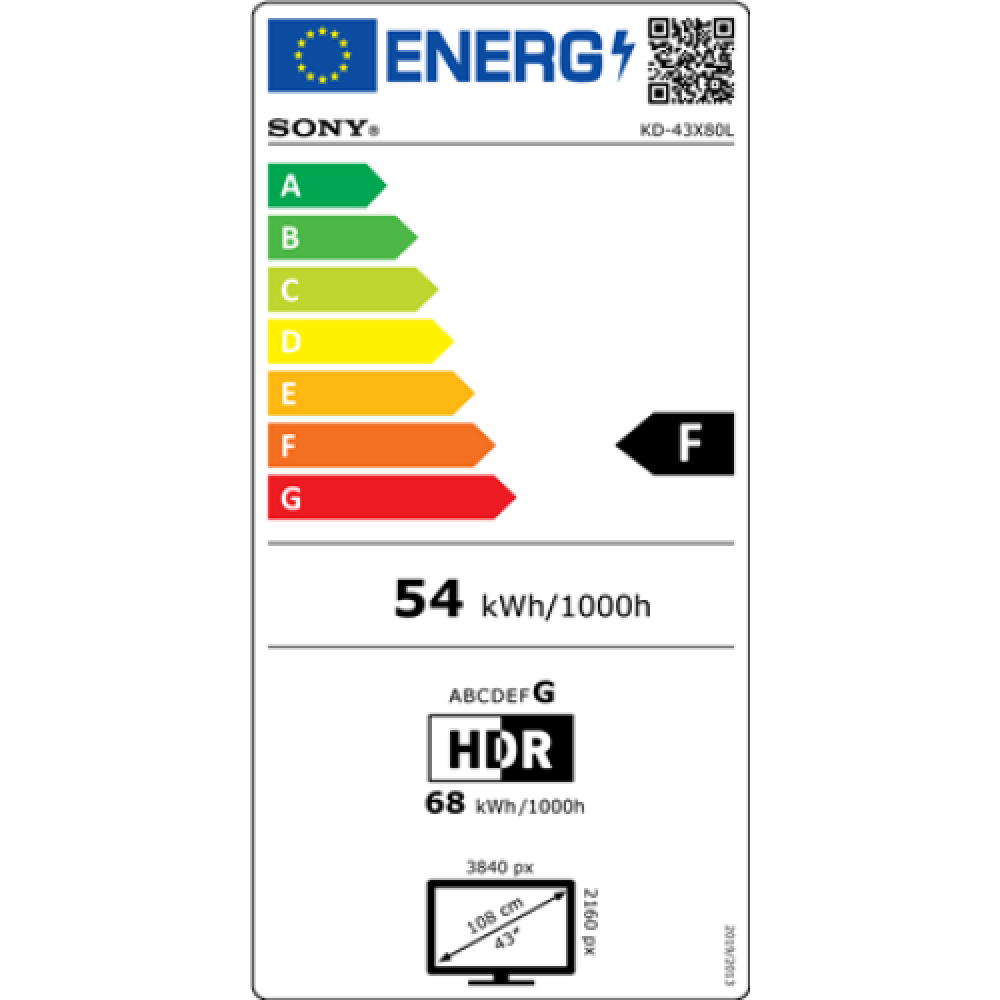 Sony KD43X80L 43 (108cm) 4K Ultra HD Smart Google LED TV