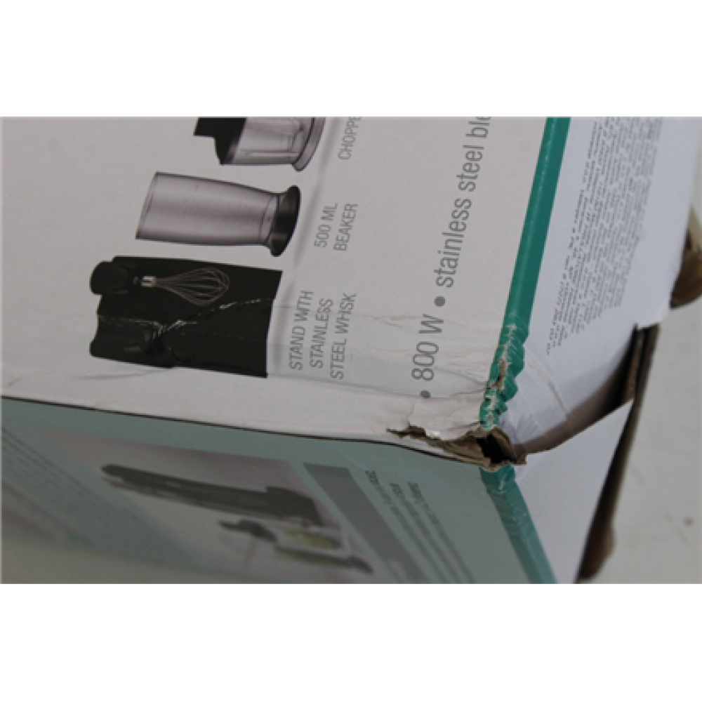 SALE OUT. Gorenje HBC807QB Blender, Hand, Power 800 W, Black , Gorenje Blender , HBC807QB , Hand Blender , 800 W , Number of speeds Variable , Chopper , Black , DAMAGED PACKAGING