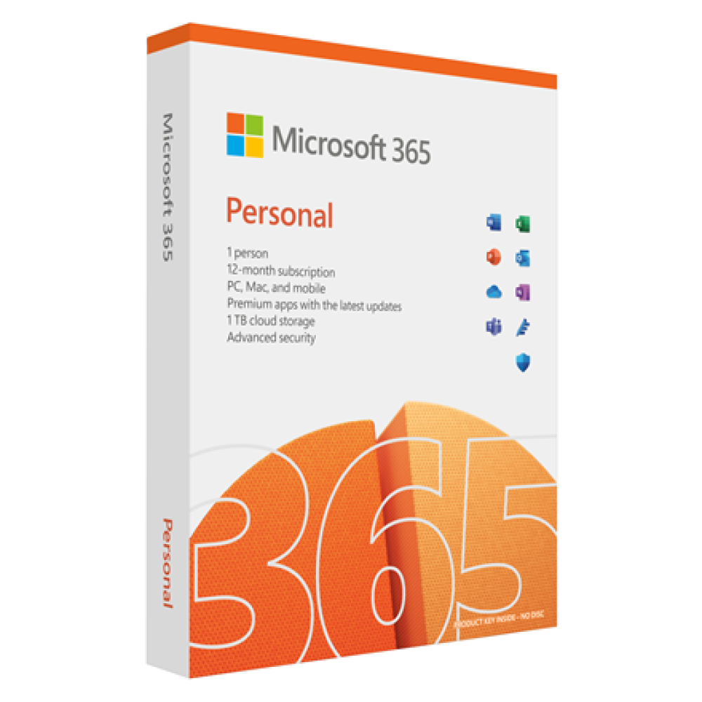 Microsoft , 365 Personal , QQ2-01897 , M365 Personal , FPP , License term 1 year(s) , English , EuroZone Medialess