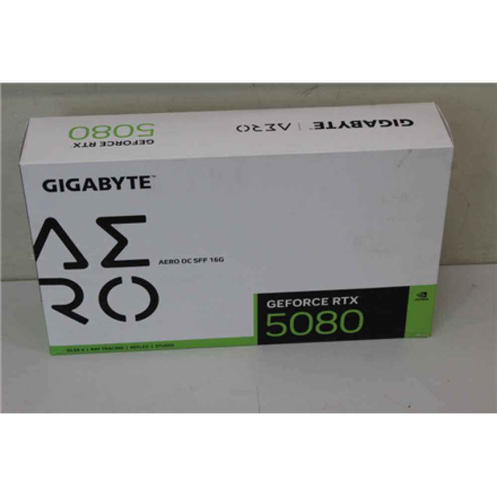 SALE OUT. GIGABYTE GV-N5080AERO OC-16GD 1.0 , Gigabyte GeForce RTX 5080 AERO OC SFF 16G , NVIDIA , 16 GB , GeForce RTX 5080 , GDDR7 , REFURBISHED , HDMI ports quantity 1 , PCI-E 5.0 , Memory clock speed 2730 MHz