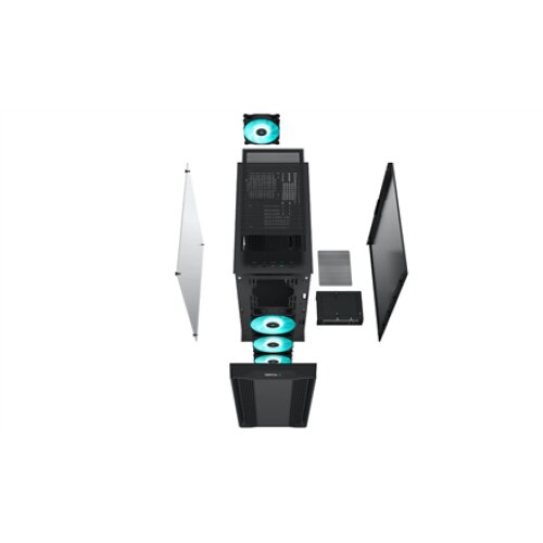 Deepcool MID TOWER CASE (with four LED fans of Marrs Green) CC560 Side window Black Mid-Tower Power supply included No